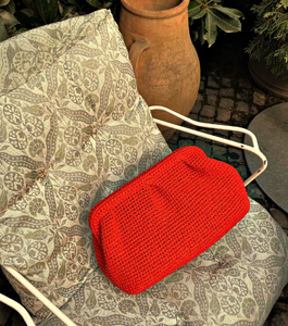 Bolso de rafia hecho a mano, bolso de noche de ganchillo, bolso de mano tejido, bolso de rafia - Product Image 2