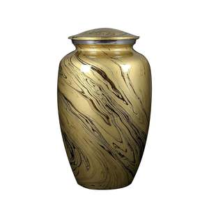 Urne funéraire en métal élégante pour les cendres humaines, urnes funéraires pour adultes en métal fabriquées à la main, fournitures en gros - Product Image 4