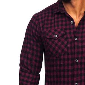 Chemise en flanelle pour homme de bonne qualité, entièrement personnalisable, tendance, anti-rides, de haute qualité - Product Image 2