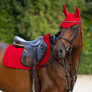 Bonnet d'oreille pour cheval de fabrication pakistanaise de qualité supérieure, léger, respirant, lavable, voile anti-mouches en crochet, parfait pour l'équitation élégante - Product Image 3