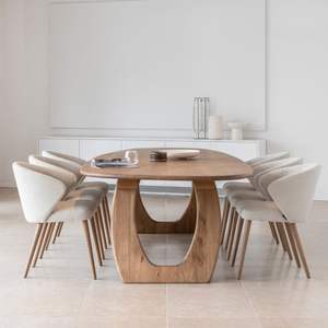 Mesa de comedor de madera de nuevo estilo con tonos claros y líneas simples para una decoración moderna, limpia y abierta para el hogar - Product Image 3