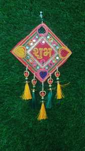 Décoration murale bohème du Rajasthan, Shubh Labh Diwali Navratri, avec fonction de vase mural, décoration intérieure, cadeau de retour parfait pour la Pooja - Product Image 2