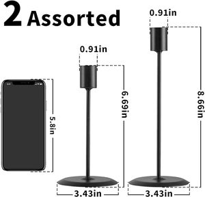 Metal Craft Iron <b>Black</b> Desktop <b>Candlestick</b> Living Room Decoration Small Candle Holders Simple Fashion Candle Light Mold - Product Image 3