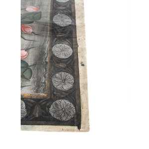 Art mural et tapisserie en tissu de coton gris et noir Pichwai Art, motif paysager pour la décoration intérieure - Product Image 4