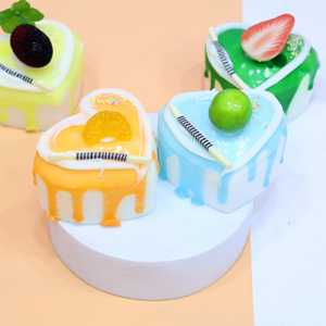 Aimant de réfrigérateur en forme de cœur pour gâteaux et desserts, autocollant magnétique imprimé UV, en fer blanc, polyrésine, caoutchouc, carré, rectangulaire, touristique, pour cadeaux - Product Image 2