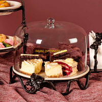 Support de gâteau en métal à trois niveaux avec affichage de gâteau de conception de branche d'arbre floral décoratif pour les mariages et les fêtes outil de support de gâteau moderne