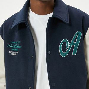 Quantité en vrac Vêtements de plein air Meilleure vente Veste Letterman pour hommes Veste universitaire de baseball à boutons de style beau look pour hommes - Product Image 5
