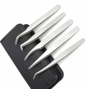 Pince à épiler super solide pour extension de cils Marque privée TOP Steel PVC Box & Paper Packaging Wholesale Beauty Professional Use Tools - Product Image 1