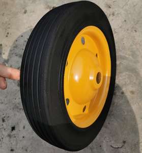 <span class=keywords><strong>Ruote</strong></span> per carrelli a mano con bordo in metallo 13x3 <span class=keywords><strong>ruote</strong></span> carriola da giardino leggere da 8 pollici 10 pollici ruota in gomma solida da 13 pollici - Product Image 4