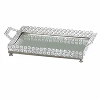 Plateau de service alimentaire rustique en métal fait main, vaisselle décorative de style ferme pour cuisine, sûr, avec corde, style bohème