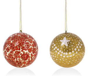 Décorations suspendues pour arbre de Noël Ornements en papier mâché Lot de 12, Taille de la boule: 7.62 cm par AYANS - Product Image 4