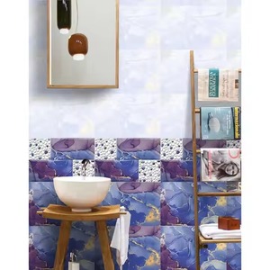 Lujosos azulejos de pared de cerámica azul 300x450mm 12x18 Azulejos de porcelana de primera calidad esmaltados brillantes digitales de primer grado - Product Image 5