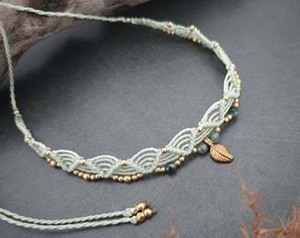 Nuevo Lanzamiento: Collar de Macramé con Cadenas Ajustables de Plata Vintage y Gema de Gota de Agua para Regalo de Boda para Adolescentes - Product Image 5