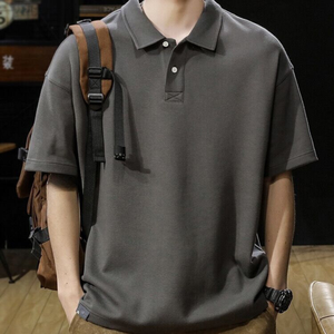 Men's POLO <b>Shirt</b> Customizable Logo Summer Style Lightweight Loose Fit <b>Large</b> Size Heavyweight Knitted Excellent for OEM - Product Image 2