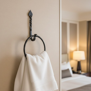 Crochet mural en fer personnalisé et élégant |   Crochet décoratif poli pour chambre à coucher, salon et organisation - Product Image 6