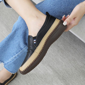 [JSHOE] Action Leather Cowhide Tinito Comfort Slip On Shoes 3.5cm Women Lightweight Casual <b>Flats</b> - Product Image 4