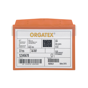 Portadocumenti con flap protettivo, magnetico, DIN A5 orizzontale, Arancione, 2 strisce magnetiche, 10 pz. / confezione.- SD2M/5 - Product Image 1