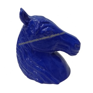 Colgante de pared de Metal con cabeza de caballo para sala de estar, oficina, entrada, Bar y restaurante, color azul real - Product Image 1
