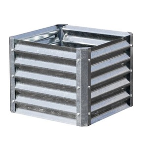 Jardinière galvanisée élégante au design moderne idéale pour l'affichage de verdure de bureau de balcon de jardin à la maison avec sophistication - Product Image 2