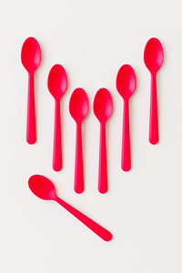 Cuillère en papier jetable biodégradable de qualité export, 155 mm, rouge, écologique, résistante à la chaleur, recyclable, pour événements alimentaires - Product Image 4