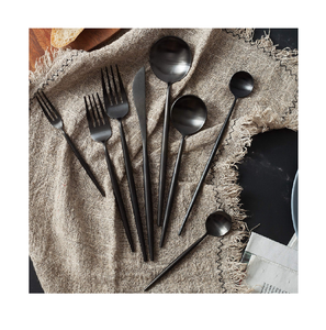 Juego de cubiertos de acero con espejo Cuchara de acero inoxidable de aduanas barata 8 piezas Artículo decorativo de boda Venta más vendida - Product Image 1