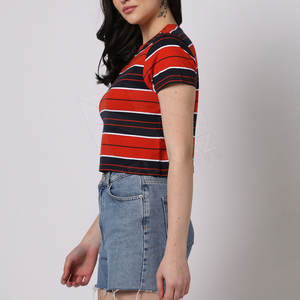 Tight Yoga mujeres manga corta gimnasio Crop Top camiseta Fitness transpirable correr entrenamiento deporte camisetas Crop Tops - Product Image 3