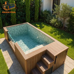 <span class=keywords><strong>Piscine</strong></span> de luxe pour hôtel, maison de jardin, en rotin sur mesure, 20 pieds, en fibre de verre, préfabriquée, hors sol, en conteneur, avec jacuzzi extérieur et spa - Product Image 3