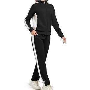 ชุดวอร์มมีฮู้ดสำหรับผู้หญิงไซส์ใหญ่ 2 ชิ้น ฤดูหนาว 2026 ออกแบบเองได้ เสื้อฮู้ดเอวสูง กางเกงขาบาน ขายส่งเสื้อผ้า - Product Image 3