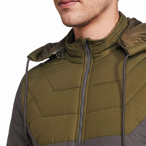 Chaquetas con capucha de nailon para hombre, ropa informal a la moda, a prueba de viento, para adultos, para invierno, 100% - Product Image 4