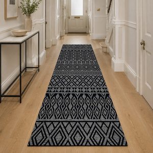 <b>RUGS</b> DEPOT LXDP-0941 Wholesale <b>Charcoal</b> <b>Grey</b> Modern Vintage Digital Printed Machine Washable Chenille Area <b>Rug</b> Non Slip - Product Image 5