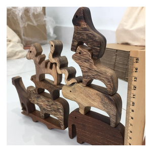 Jouet Animal en bois fait à la main jouet Animal en bois Montessori inspiré naturel sûr cadeau écologique jeu créatif pour les enfants - Product Image 1