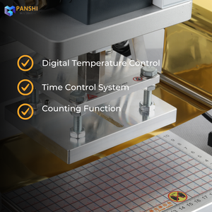 Machine de marquage à chaud pneumatique à double tige WT-QS100 pour cuir, carton et plastique - Product Image 5