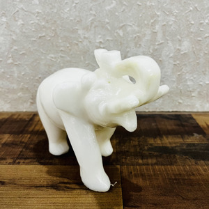 Hochwertiges weißes italienisches Marmor-Elefanten-Prunkstück-Elegante Wohnkultur, Tisch akzent, Büro-Display und Luxus-Geschenk artikel - Product Image 2