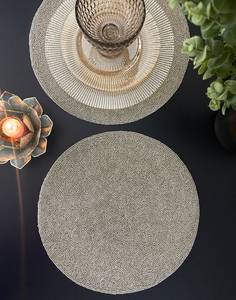 <b>Beaded</b> <b>Placemat</b> Handmade Round Charger for Luxury Dining & Holiday Decor Unique Piece Handmade <b>Beaded</b>, <b>Placemat</b>, Housewarming - Product Image 5