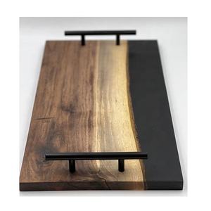 Plateau en bois fait main personnalisé, artisanat imprimé Meena, style antique, imitation européenne, caractéristique régionale, pour fruits, desserts, aliments - Product Image 4