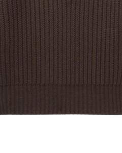 Pull en maille à col montant pour homme, personnalisé par le fabricant, couleur marron foncé, texture côtelée, col haut, chaud, décontracté, pour l'hiver, OEM personnalisé - Product Image 5