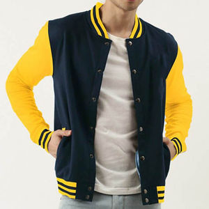 Chaqueta Universitaria de Lana con Logotipo Personalizado, Estilo Moderno, para Hombre, Cierre de Botones, Bolsillos Interiores, Chaqueta Bomber de Béisbol Universitaria - Product Image 1