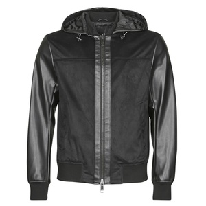 High Quality 100% Cotton <b>Black</b> French Terry <b>Hoodie</b> with <b>Zipper</b> Customized Leather Sleeve Eco-Friendly Outdoor Workout Winter - Product Image 3