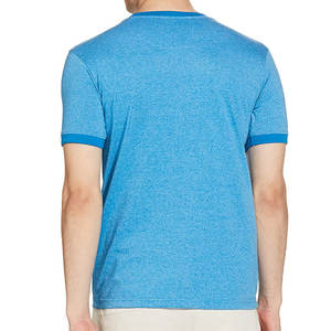 T-shirt ajusté classique pour hommes T-shirts élastiques 100% coton avec col rond doux Nouveau design T-Cottons - Product Image 2