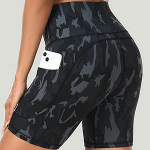 Gran oferta, cintura alta, bolsillo, compresión, señoras, entrenamiento al aire libre, Deportes, ropa para correr, pantalones cortos de Yoga para mujeres con buen precio - Product Image 2