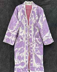 Chaqueta Larga Suzani de Algodón, Chaqueta de Diseño para Mujer, Hermoso Diseño - Product Image 3