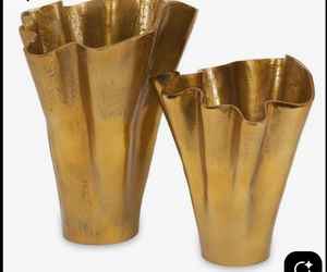 Florero de Aluminio Texturizado Moderno de Lujo, Recipiente Plateado para Decoración de Hogar de Alta Gama y Centros de Mesa para Eventos de Hotel - Product Image 3