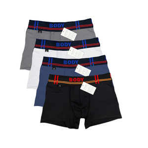 Vente directe d'usine XXL Caleçon boxeur en coton respirant pour hommes taille moyenne Logo personnalisé Excellente capacité d'absorption Sous-vêtements personnalisables - Product Image 1