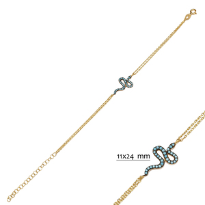 Minimalist <b>Silver</b> Sterling Snake Design <b>Charm</b> <b>Bracelet</b> Wholesale Handmade Jewelry Turkish Fine Jewellery - Product Image 2