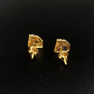 Boucles d'oreilles en forme de diamant avec de vrais diamants de. 19cts et or 10kt - Product Image 3