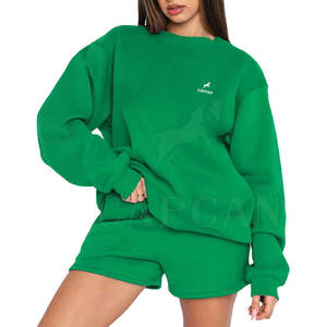 Élégant décontracté solide motif longs hauts sweat ensemble de haute qualité col rond personnalisable taille toutes les couleurs hiver extérieur fait coton - Product Image 3