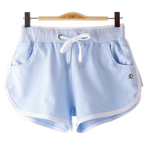 Pantalones cortos deportivos de algodón puro para mujer, pantalones cortos holgados de verano para correr de cintura alta a la moda - Product Image 5