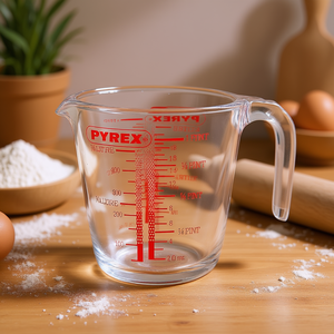 Jarra Medidora de Alimentos Graduada Pyrex 263B000 8016 (570 ml) Transparente y Roja - Utensilios de Medición - Product Image 3