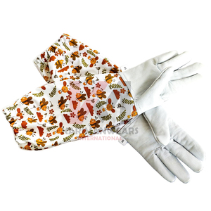 Guantes de Apicultor de Cuero Vacuno con Palma de Cuero, Guantes de Seguridad de Lona Resistentes a Picaduras de Manga Larga, Alta Durabilidad, Ecológicos y Seguros - Product Image 1