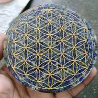 7 Chakra Orgonite Plaque D'énergie À La Main Naturel Spirituel Cristal Orgone Coaster Géométrie Sacrée Symbole pour Reiki Gemstone